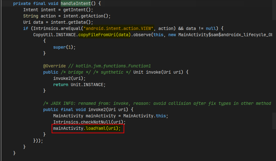 Config Editor manifest — only MainActivity present