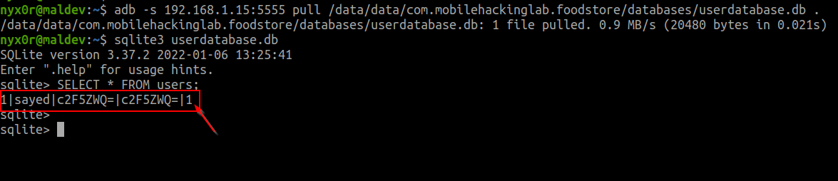 Pulled database — record shows isPro = 1