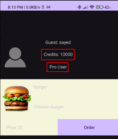 Logging in with the injected account