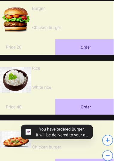 Ordering food items with pro privileges