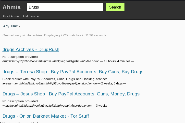 Ahmia Search