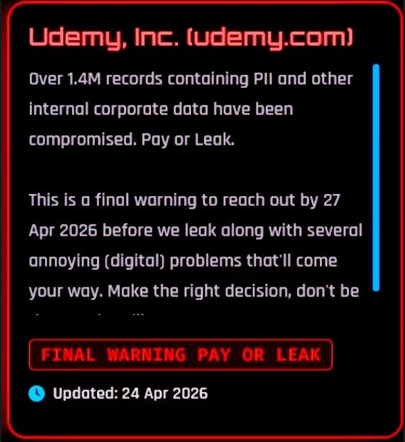 Udemy Breach