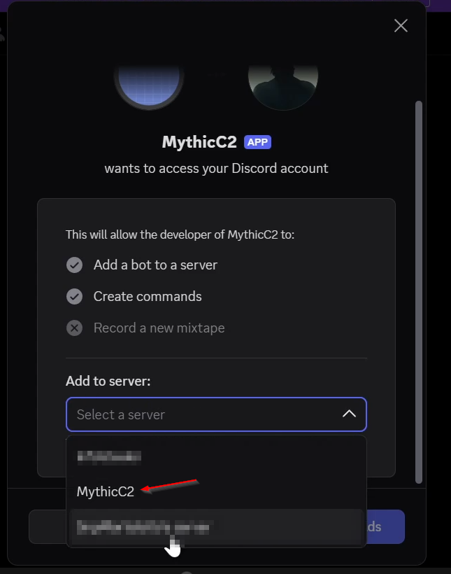 Adding the Discord bot to a channel